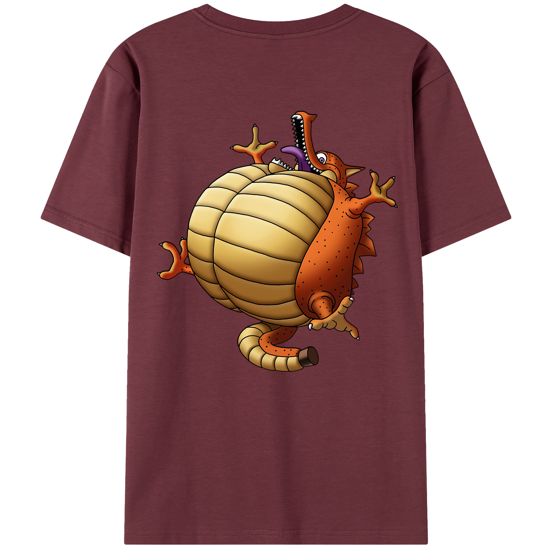 （画像用） ドラゴンクエスト Doragon Kuesuto Dragon Quest 綿100％半袖Tシャツ（背面プリント）